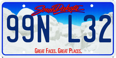 SD license plate 99NL32