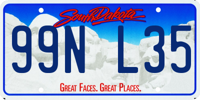 SD license plate 99NL35