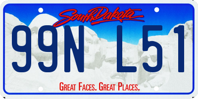 SD license plate 99NL51