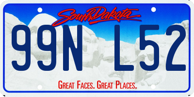 SD license plate 99NL52