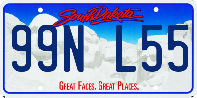 SD license plate 99NL55