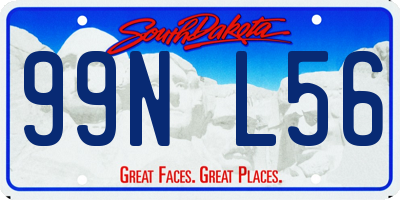 SD license plate 99NL56