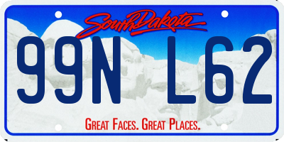 SD license plate 99NL62