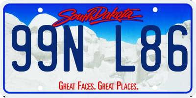 SD license plate 99NL86