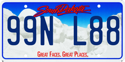 SD license plate 99NL88