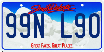 SD license plate 99NL90