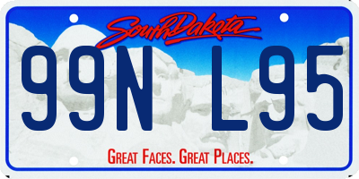 SD license plate 99NL95