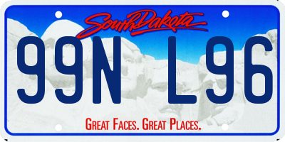 SD license plate 99NL96