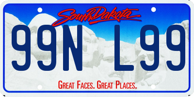 SD license plate 99NL99