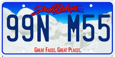 SD license plate 99NM55