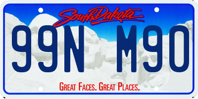 SD license plate 99NM90