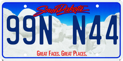 SD license plate 99NN44
