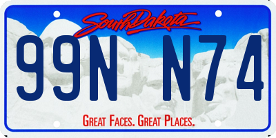 SD license plate 99NN74