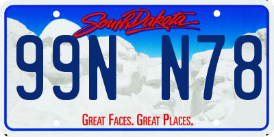 SD license plate 99NN78