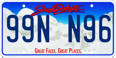 SD license plate 99NN96