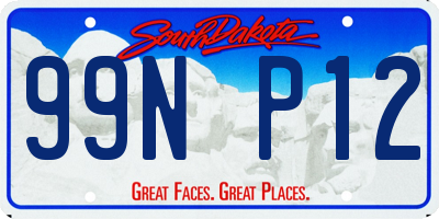 SD license plate 99NP12