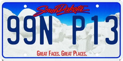 SD license plate 99NP13
