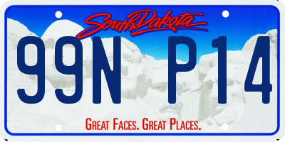 SD license plate 99NP14