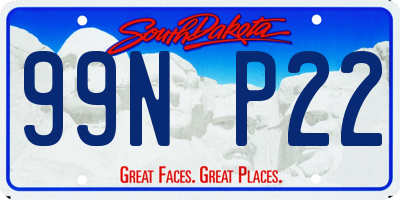 SD license plate 99NP22