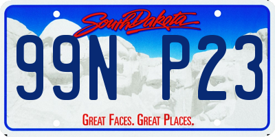 SD license plate 99NP23