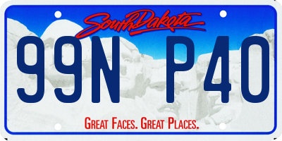 SD license plate 99NP40