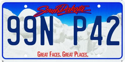 SD license plate 99NP42