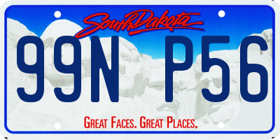 SD license plate 99NP56