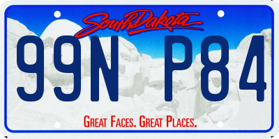 SD license plate 99NP84