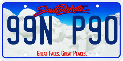 SD license plate 99NP90