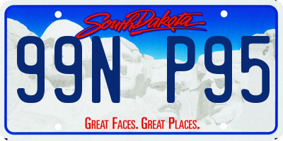 SD license plate 99NP95