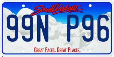 SD license plate 99NP96