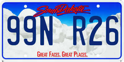 SD license plate 99NR26