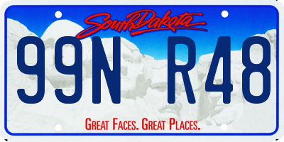 SD license plate 99NR48