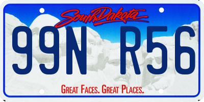 SD license plate 99NR56
