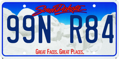 SD license plate 99NR84