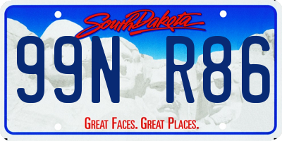 SD license plate 99NR86