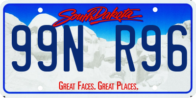 SD license plate 99NR96