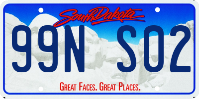SD license plate 99NS02