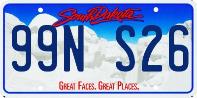SD license plate 99NS26
