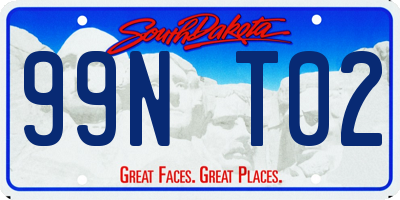 SD license plate 99NT02