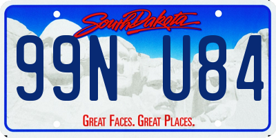 SD license plate 99NU84