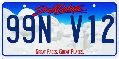SD license plate 99NV12
