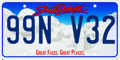 SD license plate 99NV32