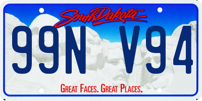 SD license plate 99NV94