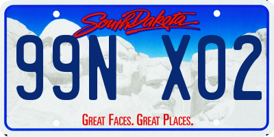 SD license plate 99NX02