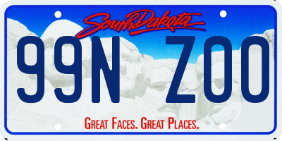 SD license plate 99NZ00