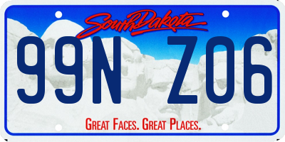 SD license plate 99NZ06