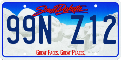 SD license plate 99NZ12