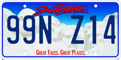 SD license plate 99NZ14