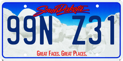 SD license plate 99NZ31